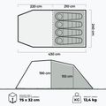 KADVA AIRcamp 4.4 4 személyes kemping sátor zöld 23
