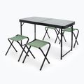 Összecsukható kempingasztal + székek KADVA CAMPtable szett 4-6 fő részére, szürke