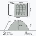 3 személyes KADVA CAMPdome 3 zöld kempingsátor 7