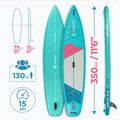 Felfújható SUP deszka szett AQUASTIC Touring 11'6" green 26