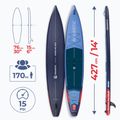 Felfújható SUP deszka szett AQUASTIC Touring Pro 14'0" dark blue 24