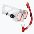 AQUASTIC Jetty snorkeling szett maszk + snorkel piros