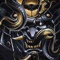 Férfi Ground Game MMA rövidnadrág Oni Samurai fekete 22SHORMMASAM3 7