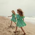 Gyerek egyberuha KID STORY Lniana green grid 2