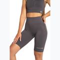 Spodenki bikery treningowe női Gym Glamour Push Up 2.0 dark silver