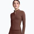 Női hosszú ujjú JOYINME Motion LS 1/4 Zip gesztenyebarna