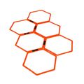 Yakimasport kombinált koordinációs kerekek Hexa karika 6 db narancssárga 100268