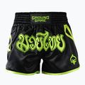 Férfi Ground Game Muay Thai Neon edző rövidnadrág fekete/zöld neon