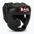 RAJA BOXING Semi bőr fekete bokszsisak