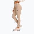 Női edzőleggingsek Octagon Legion Ribber beige 4