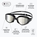 BuddySwim OzeanX Mirror fekete/ezüst úszószemüveg 8