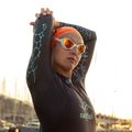 BuddySwim OzeanX Mirror fehér/narancs úszószemüveg 3