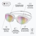 BuddySwim OzeanX Mirror fehér / irídium úszószemüveg 4