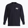 Férfi Arcteryx Kragg SL Cotton Bird Tile hosszú ujjú fekete / arctic silk