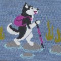Női zokni Darn Tough Critter Club Micro Crew Cushion barna 2