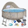 Fémvázas medence Bestway Steel Pro Max Pool Set 396 x 107 cm bézs