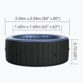 Medence hidromasszázsal 6 személyes MSpa Comfort Bergen szürke antracit szürke 12