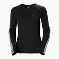 Női hőaktív pulóver Helly Hansen Lifa Active Stripe Crew fekete