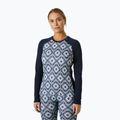 Női hőaktív pulóver Helly Hansen Lifa Merino Midweight Graphic Crew navy star pixel