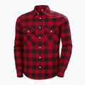 Férfi Helly Hansen Lokka Organic Flannel piros bivaly kockás ing 5