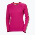 Női hőaktív pulóver Helly Hansen Lifa Active Stripe Crew magenta 2.0 4