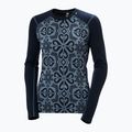 Női hőaktív pulóver Helly Hansen Lifa Merino Midweight Graphic Crew navy nordic rose aop 5