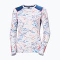 Női Termoaktiv pulóver Helly Hansen Lifa Active white slope map aop 5