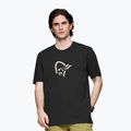 Férfi póló NORRONA Cotton Viking caviar black/snowdrop