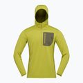 Férfi trekking pulóver NORRONA Falketind Warm1 Hood golden lime/olive night 6