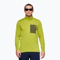 Férfi trekking pulóver NORRONA Femund Warm1 Zip Neck golden lime/olive night