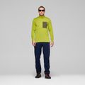 Férfi trekking pulóver NORRONA Femund Warm1 Zip Neck golden lime/olive night 2
