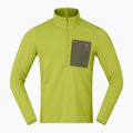 Férfi trekking pulóver NORRONA Femund Warm1 Zip Neck golden lime/olive night 5