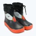 Gyermek gumicsizma Viking Footwear Alv Barefoot Mancsnyom fekete 10