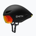 Smith Jetstream TT matt fekete/kromapop piros tükör/tiszta kerékpáros sisak
