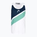 HEAD Agility Tank Top gyermek teniszpóló fehér és zöld 816132