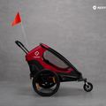 Hamax Outback Twin kétüléses kerékpár utánfutó fekete/piros 400064_HAM 10