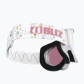 Gyerek síszemüveg Bliz Liner Jr white pink logo/pink&silver mirror 5