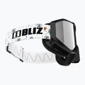 Gyerek síszemüveg Bliz Liner Jr black white logo/brown&silver mirror 4