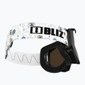 Gyerek síszemüveg Bliz Liner Jr black white logo/brown&silver mirror 5