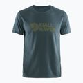 Férfi trekking póló Fjällräven Logo tengerészkék F87310