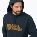 Férfi Fjällräven Logo kapucnis pulóver sötétkék F84144 4
