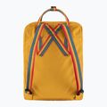 Fjällräven Kanken Rainbow 16 l okkersárga/szivárvány mintás városi hátizsák 3