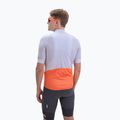 Férfi kerékpáros mez POC Essential Road Logo granite grey/zink orange 3