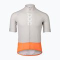 Férfi kerékpáros mez POC Essential Road Logo granite grey/zink orange 6