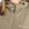 Női trekking pulóver Pinewood Finnveden Hoodie közép khaki színben 6