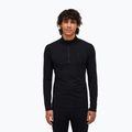 Férfi Termoaktiv pulóver Peak Performance Magic Half Zip Wool-Blend Baselayer black/black