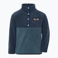 Gyerek polár pulóver Didriksons Monte 6 Half Button mountain blue