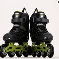 Gyermek görkorcsolya FILA Wizy Alu black/lime 9