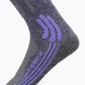 Női trekking zokni X-Socks Trek X Merino szürke lila melange/szürke melange szürke melange 3