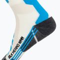 Női sízokni X-Socks Ski Silk Merino 4.0 fehér/fekete/türkiz színű sízokni 4